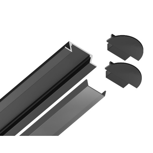 Алюминиевый встраиваемый профиль Ambrella Light Alum Profile GP1001BK/BK