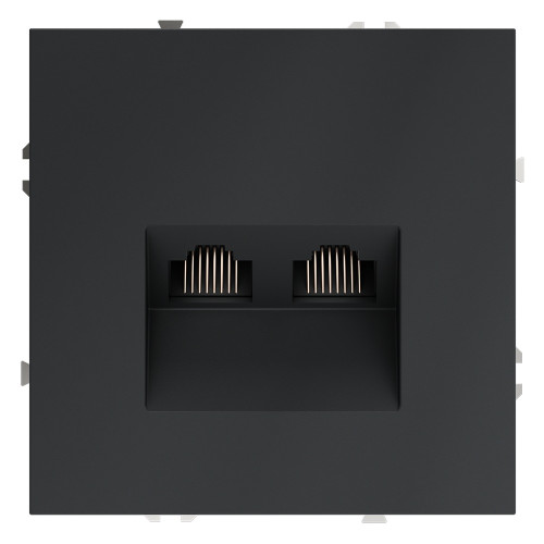 Розетка компьютерная двойная Voltum S70 VLS060207