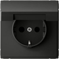 Розетка с заземл. со шторк. с крышк., 16А, IP20, механизм, быстрозажим. клем. Systeme Electric ArtGallery Базальт GAL001446S