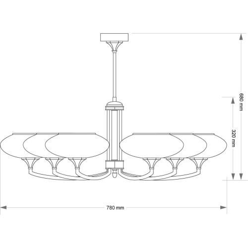 Подвесная люстра Kutek Decor DEC-ZW-6 (P)