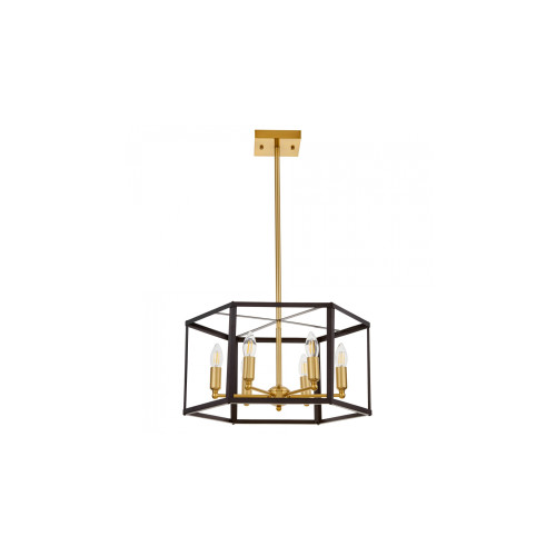 Подвесная люстра Lumina Deco Lorton LDP 1142-6 BK+MD