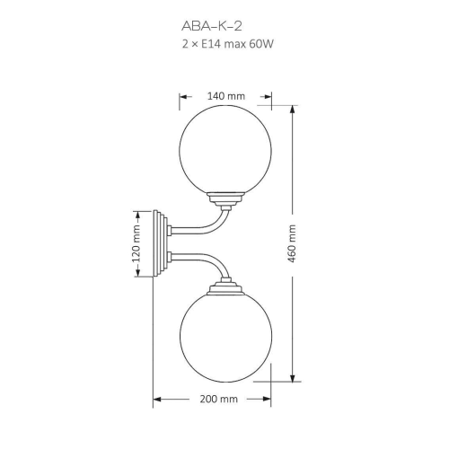 Бра Kutek Mood Abano ABA-K-2(ZM)