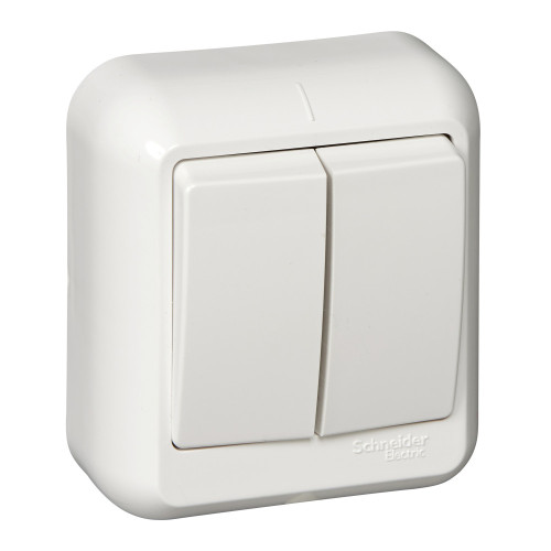 Выключатель 2-клавишный Schneider Electric Прима A56-029I-B
