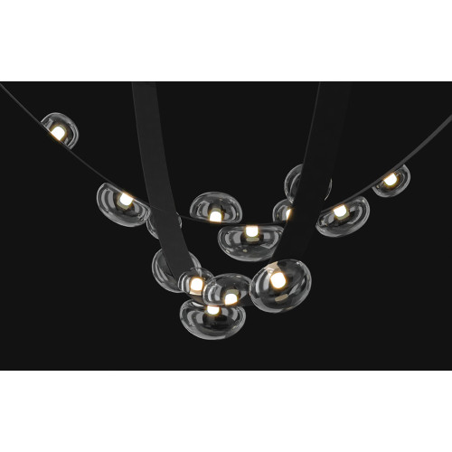 Подвесной светодиодный светильник Crystal Lux Bosque SP7 L3000 Black/Transparent