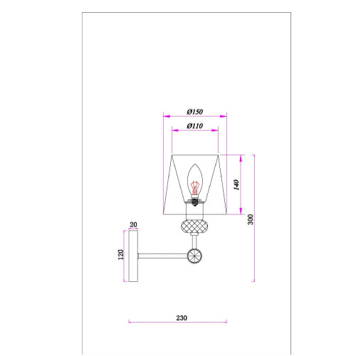 Бра Arte Lamp Brocca A4093AP-1AB