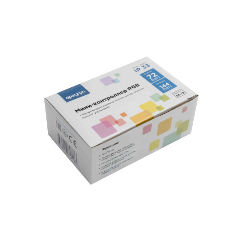 Мини-контроллер RGB Apeyron 12/24В 72/144Вт 3 канала*2 А RF пульт 04-18