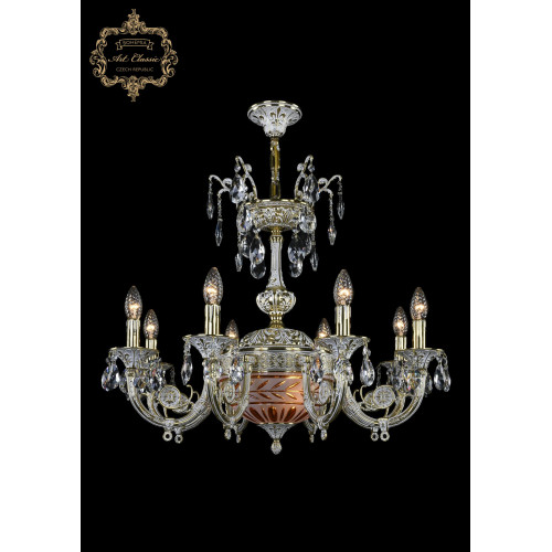 Подвесная люстра Art Classic 31.12.8.KR175SP.250IT.GW.Sp.Amber.White.1D Подвесная люстра Art Classic 31.12.8.KR175SP.250IT.GW.Sp.Amber.White.1D