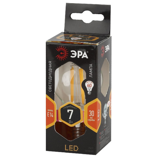 Лампа светодиодная Эра E14 7W 2700K F-LED P45-7W-827-E14 Б0027946