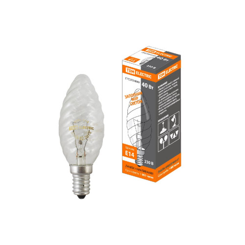 Лампа накаливания TDM Electric Е14 40W прозрачная SQ0332-0013