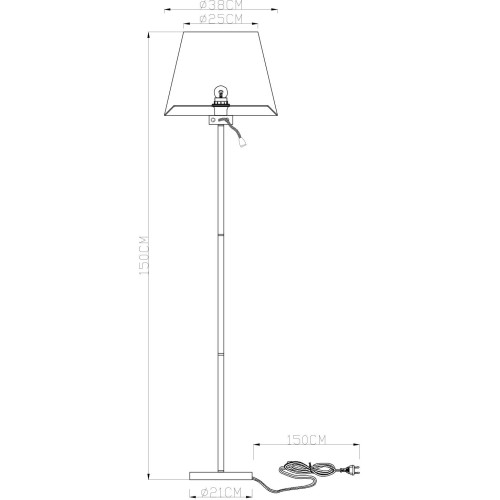 Торшер Arte Lamp Elba A2581PN-2CC