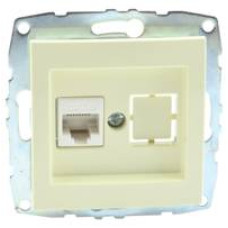 Розетка компьютерная Rj45 Cat6 Mono Electric Despina-Larissa крем 500-001705-125