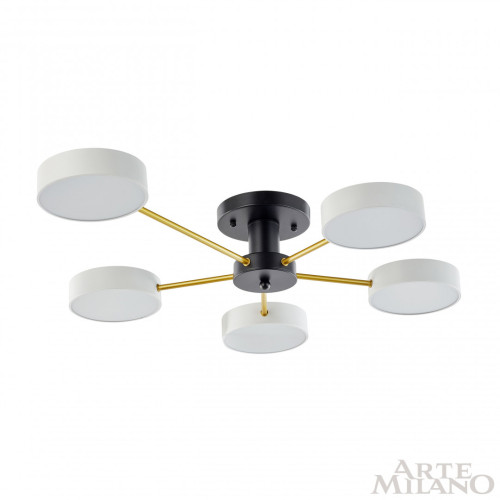 Потолочная люстра Arte Milano Ferrara 252006/5 Bk/Wh