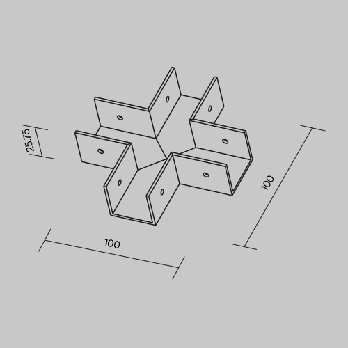 Коннектор X-образный для профиля Maytoni Elasity IP O-TR001-CC-W Коннектор X-образный для профиля Maytoni Elasity IP O-TR001-CC-W