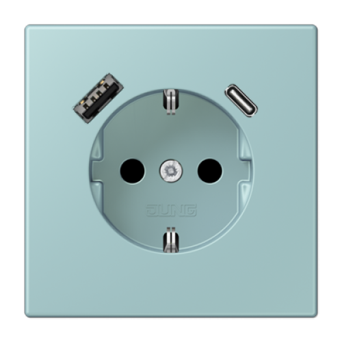 Розетка 2K+З USB Typ AC Jung LC1520-15CA214