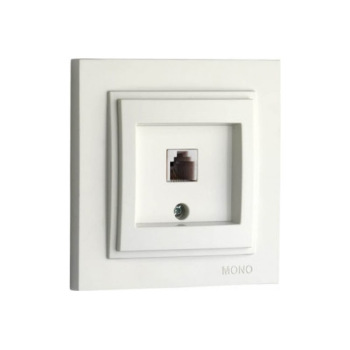 Розетка телефонная Rj45 Cat3 Mono Electric Despina жемчуг 102-252505-124