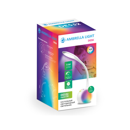 Настольная лампа с RGB подсветкой Ambrella Light Desk DE532
