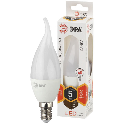 Лампа светодиодная Эра E14 5W 2700K LED BXS-5W-827-E14 Б0027967