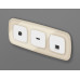 Комплект механизма компьютерной розетки Ambrella Volt RJ-45 (8P8C) CAT6A экранированной с автоматической защитной шторкой OMEGA MO112005 Белый глянец QUANT (OP1120, VM185)