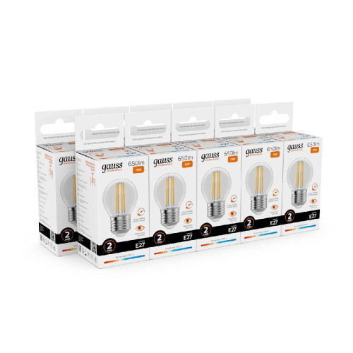 Лампа светодиодная Gauss Filament Elementary E27 10W 2700K 52210