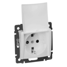 Розетка 2К+3 Legrand Valena 16A 250V с/з с крышкой винтовой зажим белый 774422