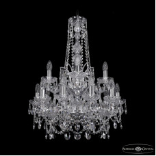 Подвесная люстра Bohemia Ivele Crystal 1411/10+5/195/h-77/2d Ni