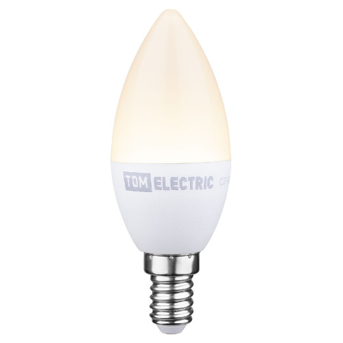 Лампа светодиодная диммируемая TDM Electric Е14 6W 3000K прозрачная SQ0340-0199