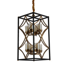 Подвесная люстра Lumina Deco Quadrato LDP 1223-8 BK+MD