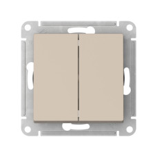 Выключатель 2-клавишный, сх.5, 10АХ, мех., быстрозажим. клем. Systeme Electric AtlasDesign Песочный ATN001251S Выключатель 2-клавишный, сх.5, 10АХ, мех., быстрозажим. клем. Systeme Electric AtlasDesign Песочный ATN001251S