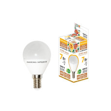 Лампа светодиодная TDM Electric Народная Е14 7W 4000K матовая SQ0340-0186