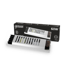 Блок питания Gauss 60Вт DC12 IP20 202001060