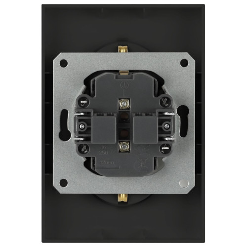 Розетка Эра Arktik 16-2105-05 двойная с заземлением 2X2P+E Schuko со шторками 16А-250В антрацит Б0070458