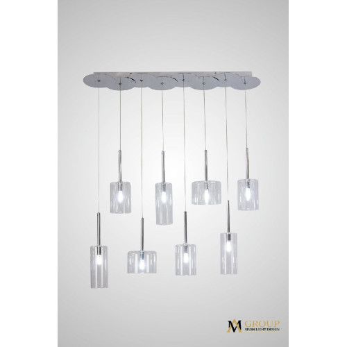 Каскадная люстра AM Group AM355-8CLEAR