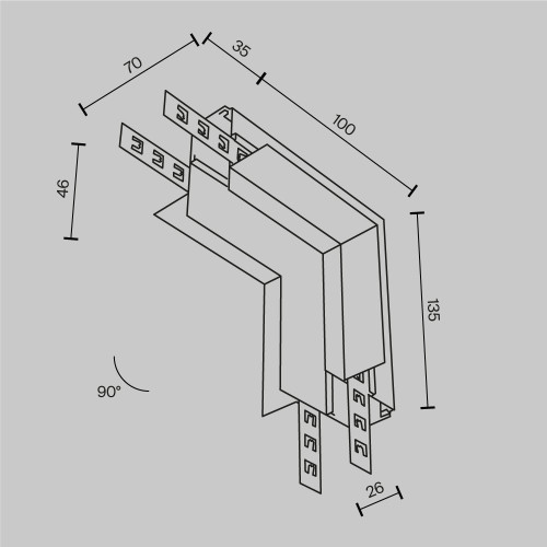Соединитель Maytoni Magnetic track system Exility TRA034CL-42.12W