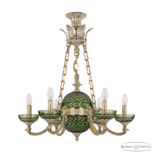 Подвесная люстра Bohemia Ivele Crystal Verona 72009P/6/175 GW P Clear-Green/H-1J Y8 FL2S