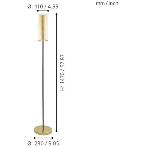 Торшер Eglo Pinto Gold 97655