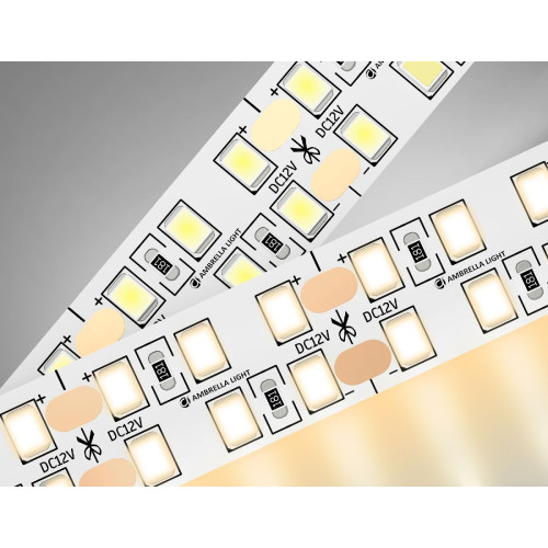 Светодиодная лента двухрядная Ambrella Light LED Strip 12В 2835 19,2Вт/м 3000K 5м IP20 GS1601