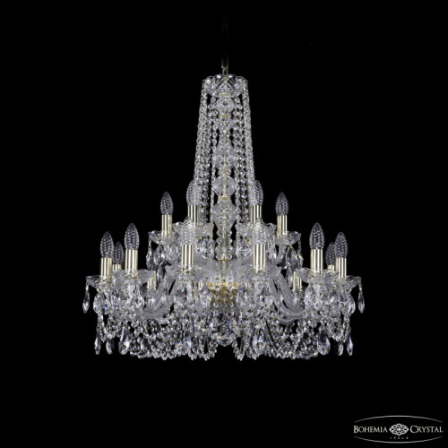 Подвесная люстра Bohemia Ivele Crystal 1402/12+6/240/h-75 G