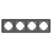 Рамка на 4 поста стеклянная Arlight FRM-OMALI-SFGS-4-GR 049718