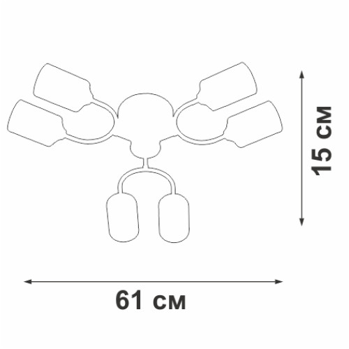 Потолочная люстра Vitaluce V2822-1/6PL