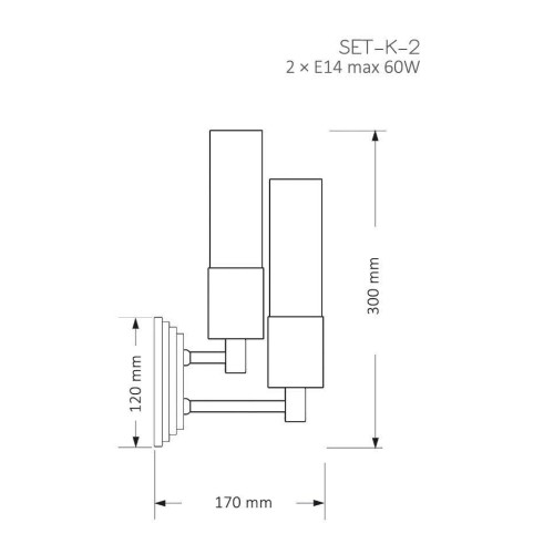 Бра Kutek Mood Seti SET-K-2(N)
