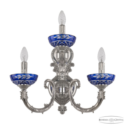 Бра Bohemia Ivele Crystal Florence 7109B16/2+1/210 Ni P Clear-Blue/H-1J