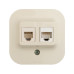 Розетка двойная RJ11+RJ45 Legrand Quteo 782251