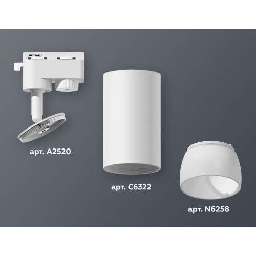 Трековый однофазный светильник Ambrella Light Track System XT6322190 (A2520, C6322, N6258)