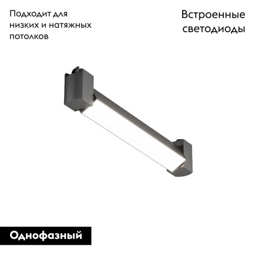 Трековый однофазный светильник Maytoni Basis Rot TR104-1-10W4K-B