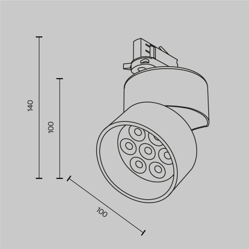 Трековый трехфазный светильник Maytoni Alfa TR199-3-15W2.7K-M-B