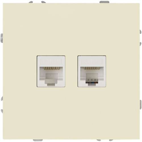 Розетка Эра Galaxy 15-3108-02 информационная двойная 2XRJ45 IP20 слоновая кость Б0070758