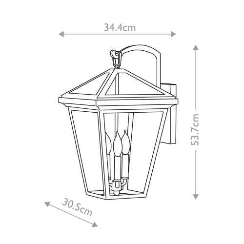Настенный уличный светильник Hinkley Alford place QN-ALFORD-PLACE2-L-MB