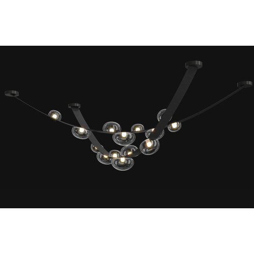 Подвесной светодиодный светильник Crystal Lux Bosque SP7 L3000 Black/Transparent