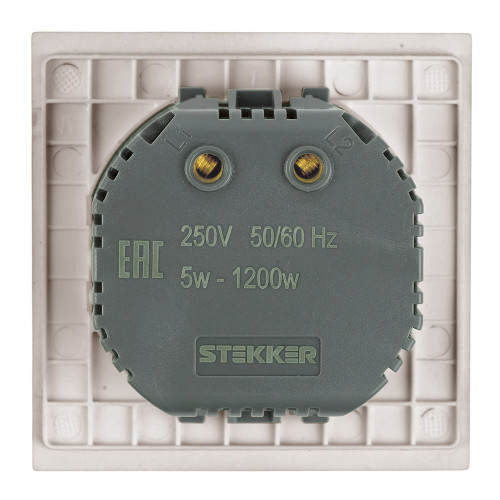 Выключатель диммирующий Stekker Мия RSW10-3106-08 пудровый жемчуг 50567