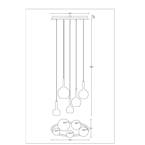 Каскадная люстра Arte Lamp Gala A2720SP-5SG